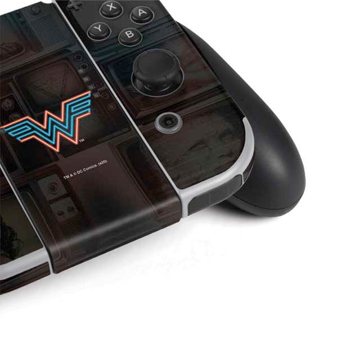 Wonder Woman 1984 (2020) Neon Logo Nintendo Switch OLED (2021) Skin